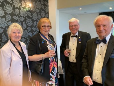 Normanton President Jennie James with her husband Ian together with Maureen Grace and President-elect Ken Pinder